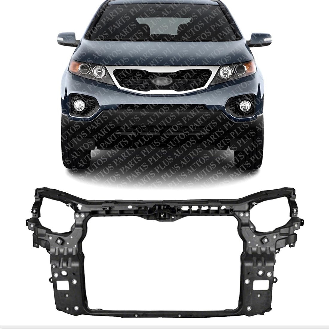 Front Radiator Support Assembly Direct Replacement Compatible With 2011-2013 Kia Sorento KI1225152 641011U000