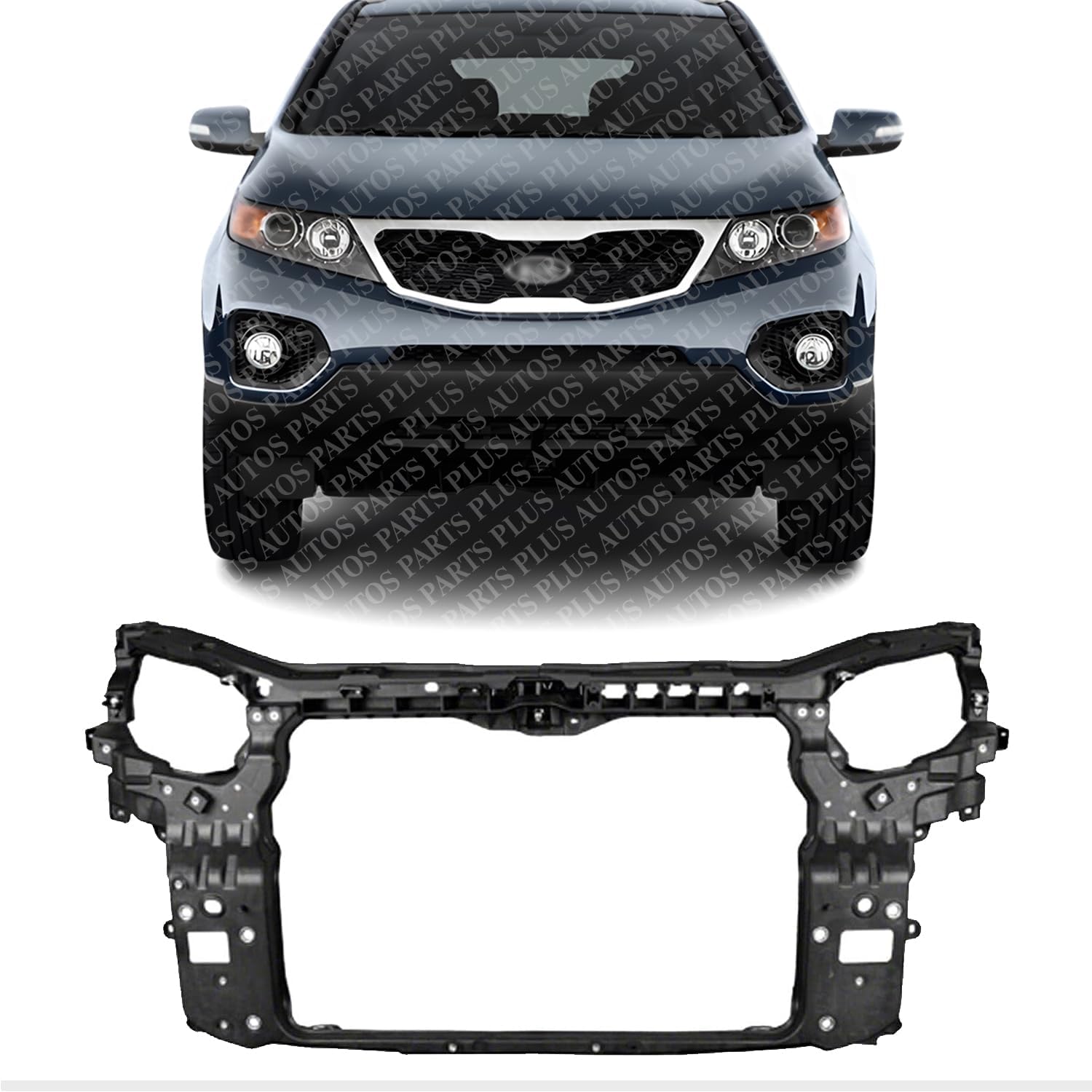 Front Radiator Support Assembly Direct Replacement Compatible With 2011-2013 Kia Sorento KI1225152 641011U000