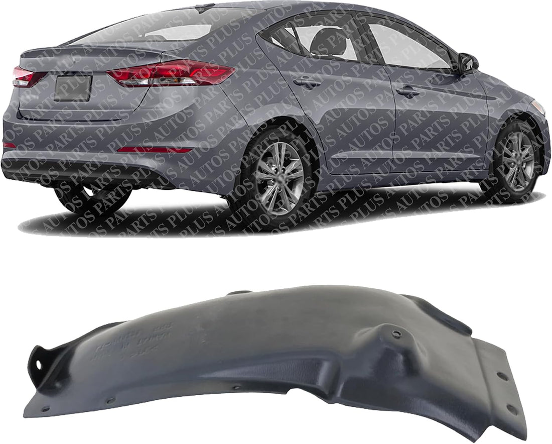 Rear Section Fender Liner Right Passenger Side Direct Replacement Compatible With 2017-2018 Hyundai Elantra HY1763107 86822F2000