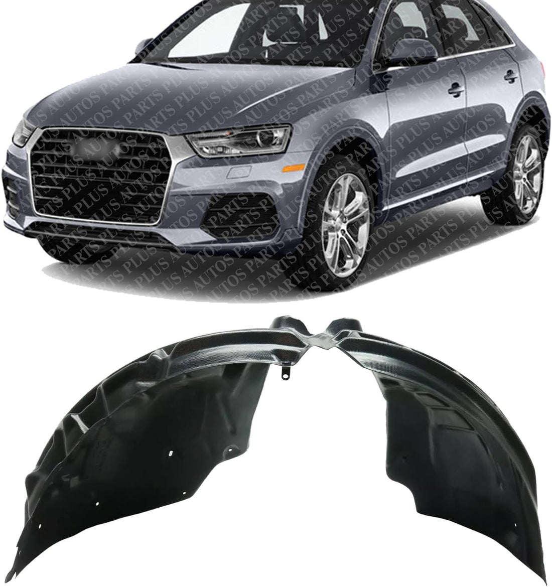 Front Fender Liner Rear Section Left Driver Side Direct Replacement Compatible With 2015-2018 Audi Q3 / Quattro AU1248138 8U0821171D
