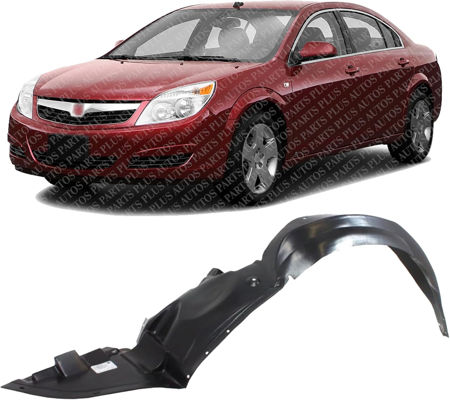 Front Fender Liner Left Driver Side Direct Replacement Compatible With 2007-2009 Saturn Aura GM1248192 25812978