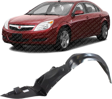 Front Fender Liner Left Driver Side Direct Replacement Compatible With 2007-2009 Saturn Aura GM1248192 25812978