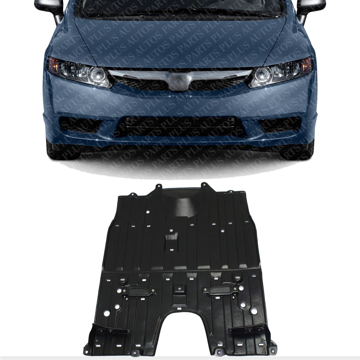Front Engine Splash Shield Under Cover Direct Replacement Compatible with 2006-2011 Honda Civic HO1228135 74110SNCA00