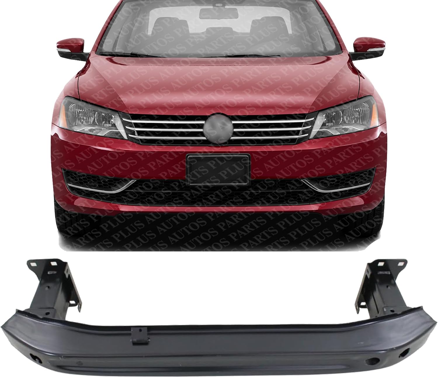 Front Bumper Impact Bar Reinforcement Steel Direct Replacement Compatible With 2012-2015 Volkswagen Passat VW1006139 561807109