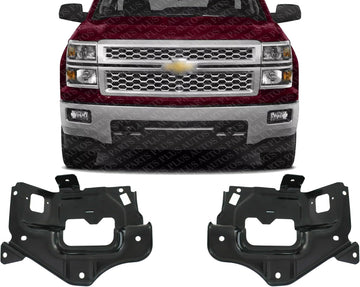 Set of 2 Front Bumper Inner Bracket Left Driver & Right Passenger Side Direct Replacement Compatible With 2014-2015 Chevrolet Silverado 1500 GM1067198 GM1066198 22944862 22944861