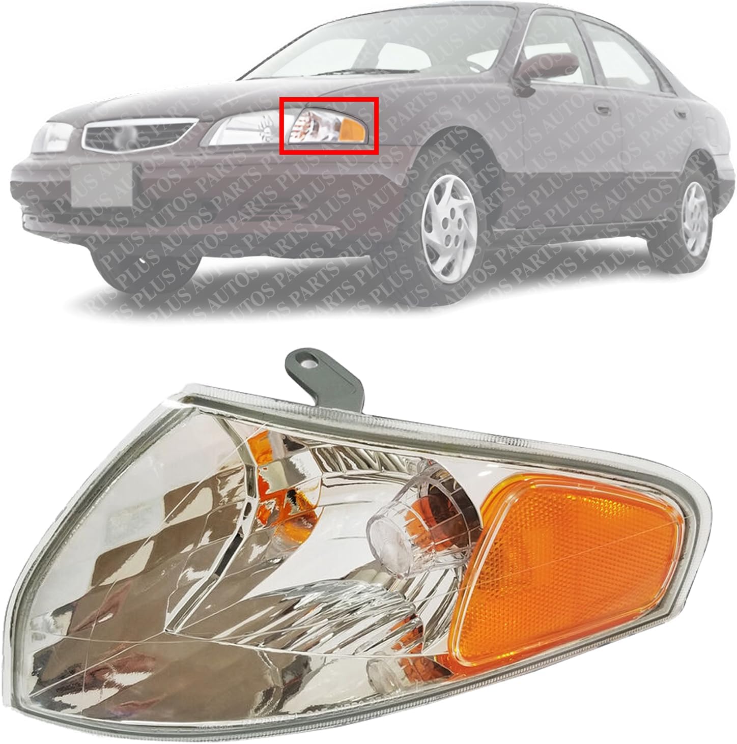 Front Corner Light Turn Signal Marker Lamp Left Driver Side Direct Replacement Compatible With 2000-2002 Mazda 626 MA2530112 GG2A51070B