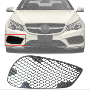 Front Bumper Outer Grille Textured Right Passenger Side Direct Replacement Compatible With 2014-2016 Mercedes Benz E-Class MB1039163 2128850623