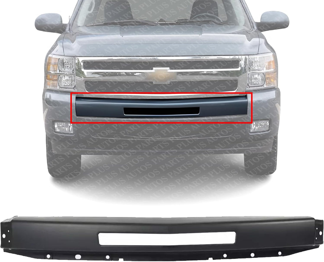 Front Bumper Face Bar Primed With Air Hole Direct Replacement Compatible With 2009-2013 Chevrolet Silverado 1500/2007-2010 2500HD 3500 GM1002836 15941837 15941850