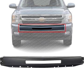 Front Bumper Face Bar Primed With Air Hole Direct Replacement Compatible With 2009-2013 Chevrolet Silverado 1500/2007-2010 2500HD 3500 GM1002836 15941837 15941850