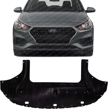 Front Engine Splash Shield Under Cover Direct Replacement Compatible with 2018-2019 Hyundai Accent HY1228191 29110J0000
