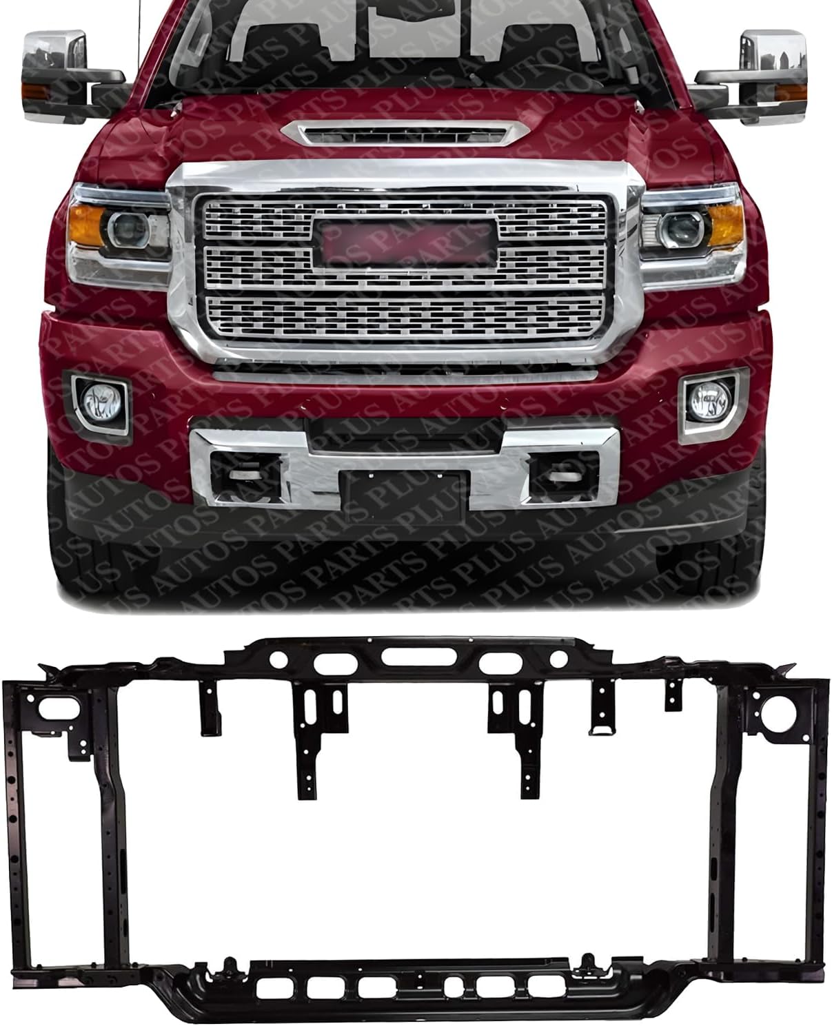 Front Radiator Support Assembly Direct Replacement Compatible With 2017-2019 GMC Sierra/Chevrolet Silverado 2500HD 3500HD GM1225388