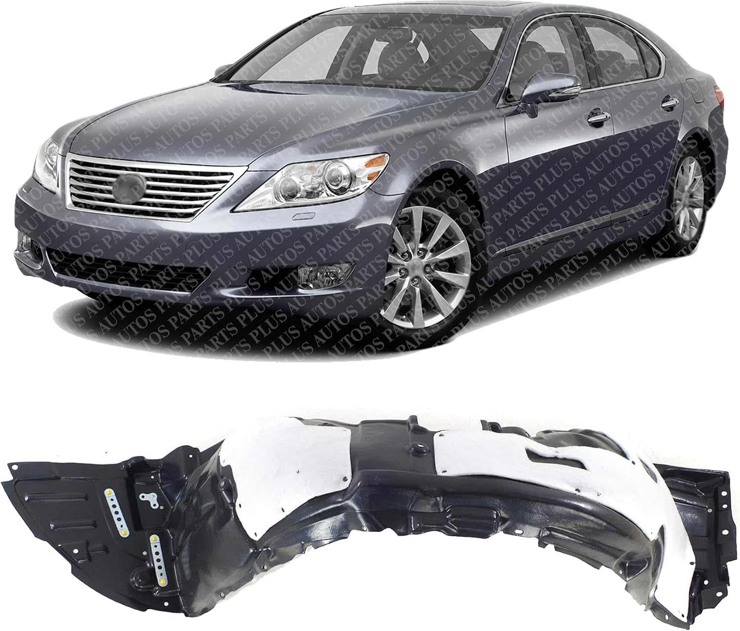 Front Fender Liner Left Driver Side Direct Replacement Compatible With 2013-2017 Lexus LS600h / LS460 LX1248131 5380650070