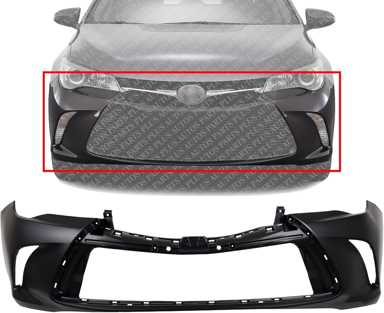 AUTOS PARTS PLUS Front Bumper Cover Primed Direct Replacement Compatible With 2015-2017 Toyota Camry TO1000409 5211907912