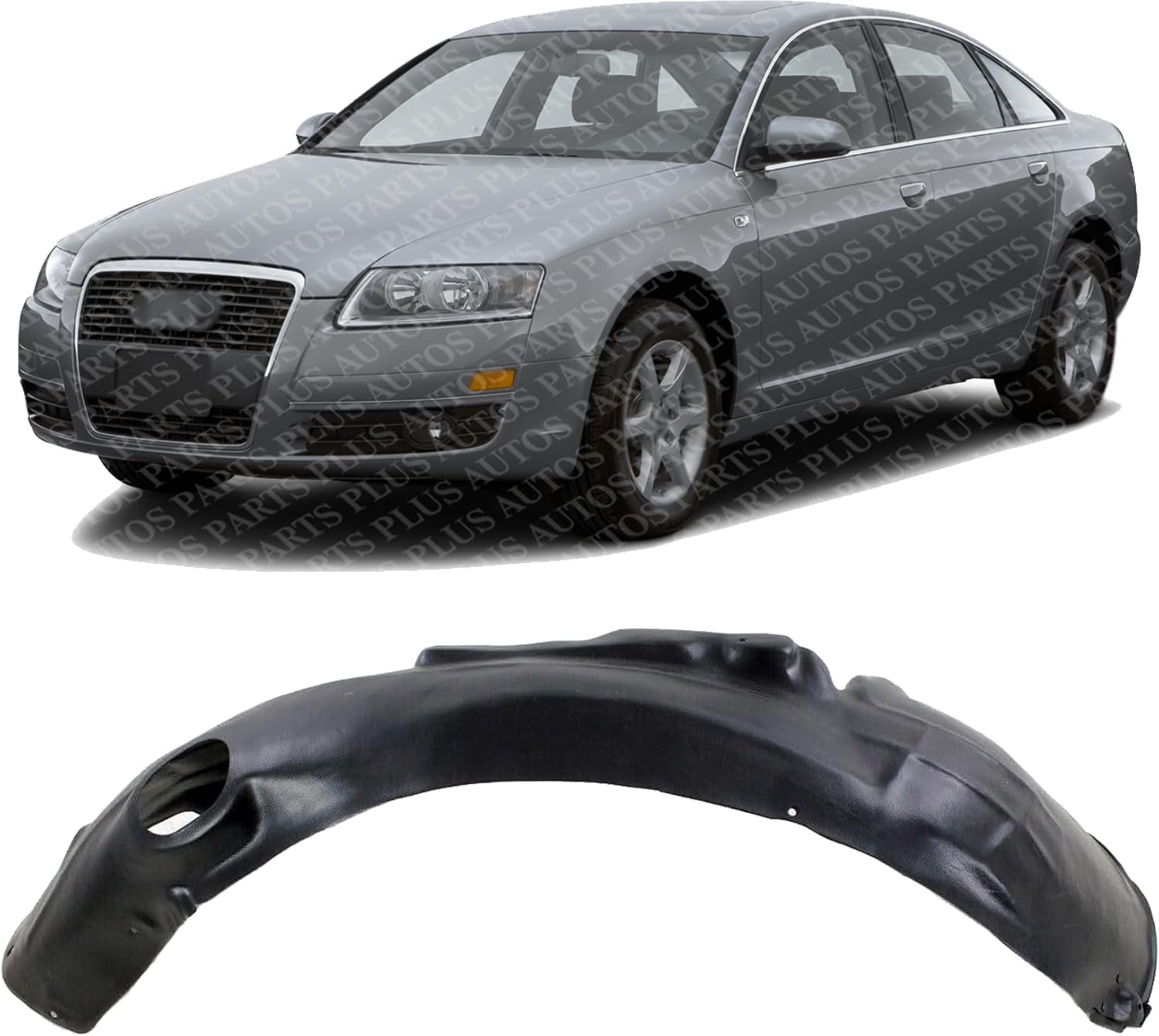 Front Fender Liner Left Driver Side Direct Replacement Compatible With 2001-2005 Audi S6 AU1248125 4F0821133T