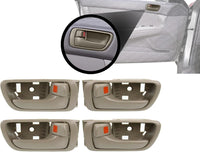Set of 4 Front Or Rear Interior Door Handle Without Door Lock Hole Left Driver & Right Passenger Side Direct Replacement Compatible with 2002-2006 Toyota Camry IDH010068 IDH010067