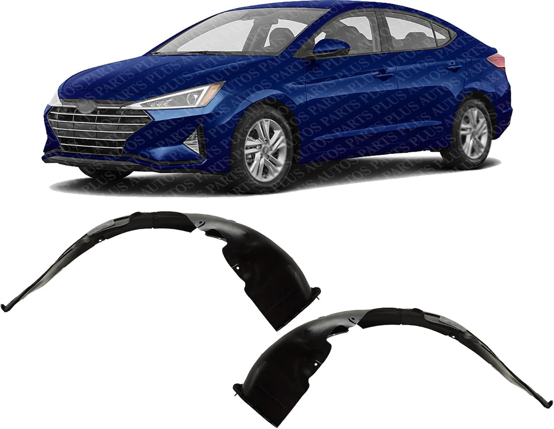 Set Of 2 Front Fender Liner Plastic Left Driver & Right Passenger Side Direct Replacement Compatible With 2019-2020 Hyundai Elantra HY1249177 HY1248177 86812F3500 86811F3500