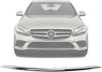 Front Bumper Face Bar Trim Molding Step Pad Chrome Direct Replacement Compatible With 2017-2020 Mercedes Benz E-Class MB1044130 2138857000