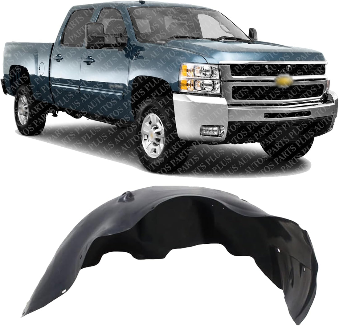 Front Fender Liner Right Passenger Side Direct Replacement Compatible With 2007-2010 Chevrolet Silverado 2500HD 3500HD GM1249188 25860905