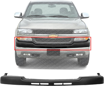 Front Bumper Upper Cover Textured Direct Replacement Compatible With 2001-2002 Chevrolet Silverado 2500HD 3500 GM1051106 15746399