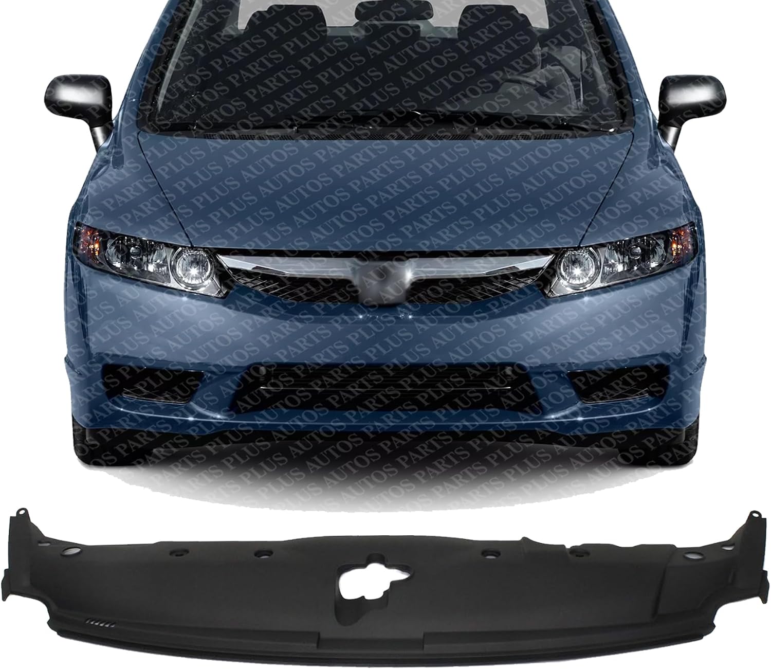 Front Bumper Radiator Support Cover Plastic Direct Replacement Compatible With 2006-2011 Honda Civic HO1224101 75150SVAA00