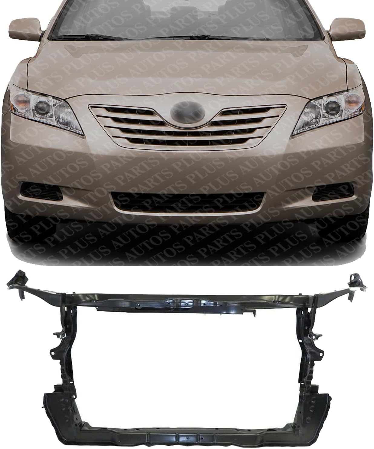 Front Radiator Support Assembly Steel Without Center Bar Direct Replacement Compatible With 2007-2011 Toyota Camry TO1225259 5321006032