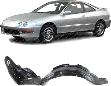 Front Fender Liner Left Driver Side Direct Replacement Compatible With 1998-2001 Acura Integra AC1248101 74151ST7A00