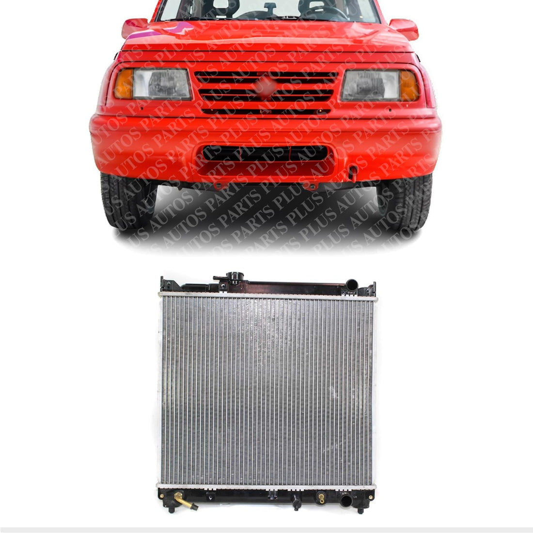 Front Radiator Aluminum Core Direct Replacement Compatible With 1991-1998 Suzuki Sidekick ‎‎‎‎‎‎‎SZ3010112 30016709