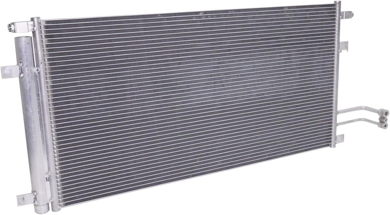 A/C Condenser Aluminum Core 5.3L 6.2L Gas/Flex Engines Direct Replacement Compatible With 2014-2019 Chevrolet Silverado/GMC Sierra 1500 GM3030306 84537373