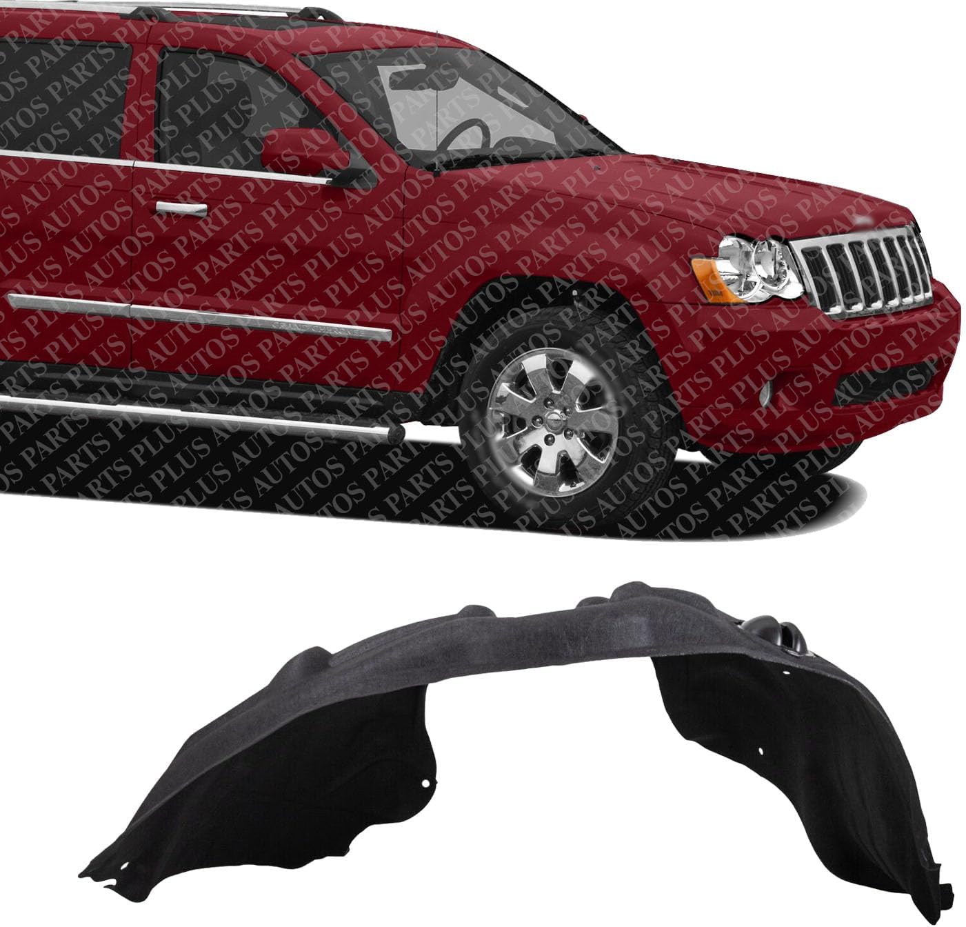 Front Fender Liner Right Passenger Side With Insulation Foam Direct Replacement Compatible With 2011-2013 Jeep Grand Cherokee CH1249153 55079292AG