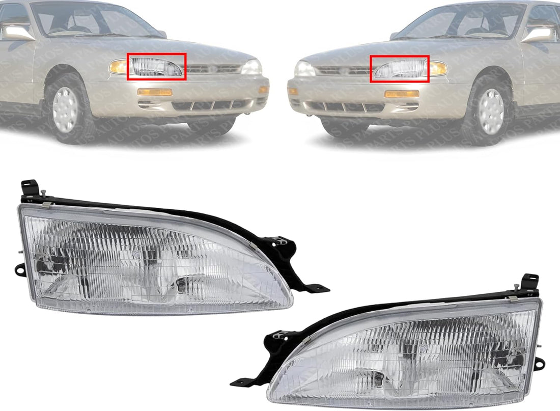 Set Of 2 Front Headlight Assembly Right Passenger & Left Driver Side Direct Replacement Compatible With 1995-1996 Toyota Camry TO2503112 TO2502112 8111006032 8115006032
