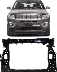Front Radiator Support Plastic with Steel Direct Replacement Compatible with 2017-2021 Jeep Compass CH1225300 68243736AF 68243736AE