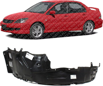 Front Fender Liner Left Driver Side Direct Replacement Compatible With 2003-2006 Mitsubishi Lancer MI1250106 MR954176