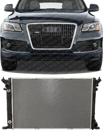 Front Radiator Aluminum Core Direct Replacement Compatible With 2008-2017 Audi Q5 / A5 / 2018 Porsche Macan AU3010147 8K0121251AL