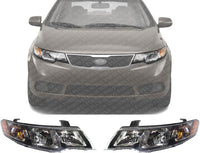 Set Of 2 Front Headlight Assembly Right Passenger & Left Driver Side Direct Replacement Compatible With 2010-2013 Kia Forte KI2502141 KI2503141 921011M030 921021M030