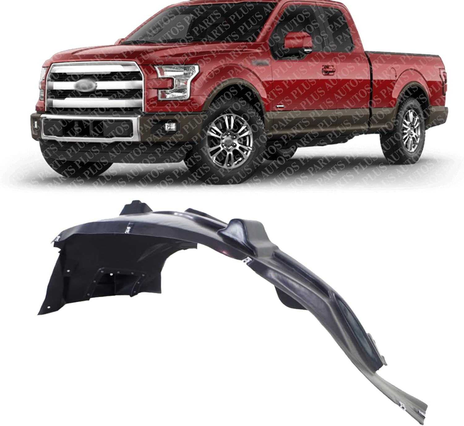 Front Fender Liner Left Driver Side Direct Replacement Compatible With 2015-2020 Ford F-150 FO1248164 FL3Z16103C