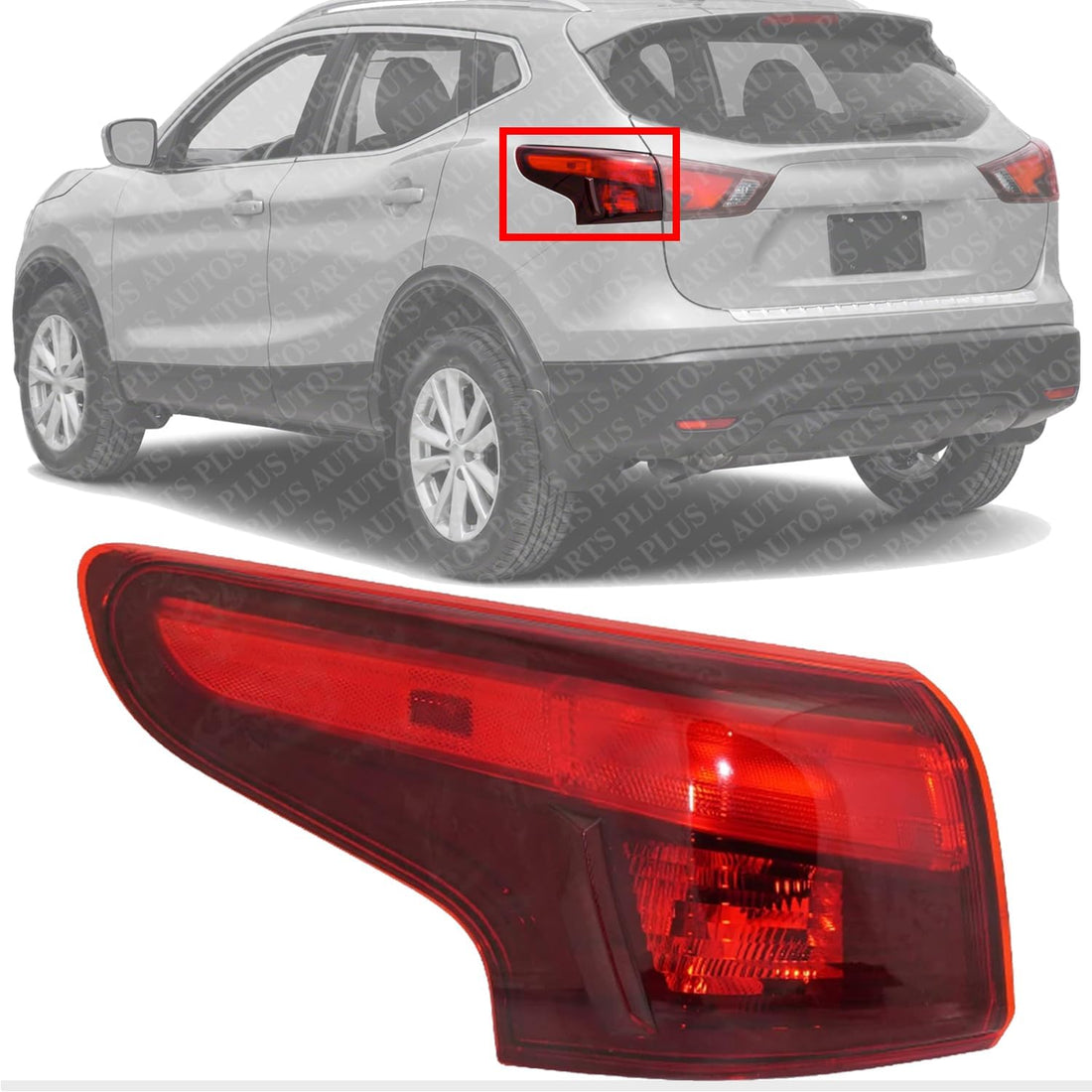 Tail Light Outer Assembly Left Driver Side Direct Replacement Compatible With 2017-2019 Nissan Rogue Sport NI2804117 265556MA0A