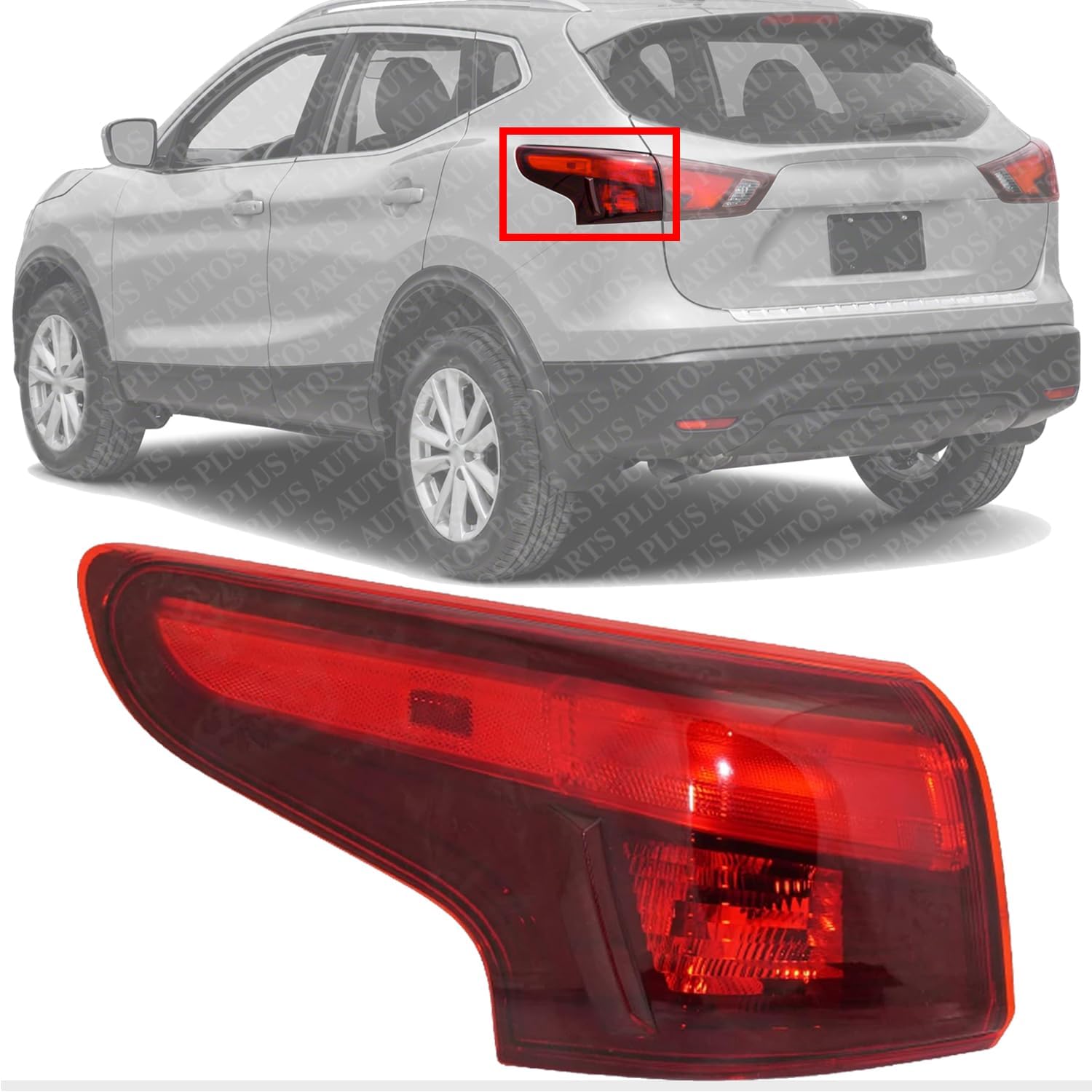Tail Light Outer Assembly Left Driver Side Direct Replacement Compatible With 2017-2019 Nissan Rogue Sport NI2804117 265556MA0A