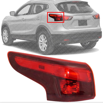 Tail Light Outer Assembly Left Driver Side Direct Replacement Compatible With 2017-2019 Nissan Rogue Sport NI2804117 265556MA0A