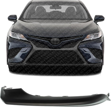 Front Bumper Outer Molding Textured Left Driver Side Direct Replacement Compatible With 2018-2020 Toyota Camry TO1046103 5312433050 5312406120