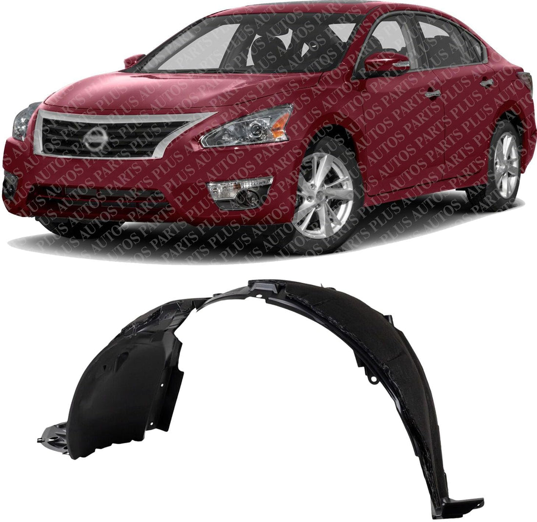 Front Fender Liner Vacuum Fom Left Driver Side Direct Replacement Compatible With 2013 Nissan Altima NI1248131 638413TA0A