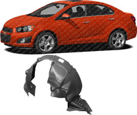 Front Fender Liner Left Driver Side Direct Replacement Compatible With 2012-2016 Chevrolet Sonic GM1248236 95072280