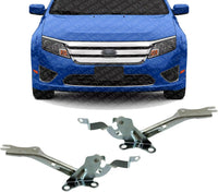 Set of 2 Front Hood Hinges Steel Left Driver Side & Right Passenger Side Direct Replacement Compatible with 2006-2012 Ford Fusion FO1236137 FO1236138 6E5Z16796A 6E5Z16797A