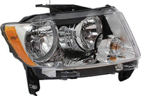 Set Of 2 Front Head Lights Assembly Left Driver & Right Passenger Side Direct Replacement Compatible With 2011-2013 jeep Compass 68088869AD-PFM 68088868AD-PFM