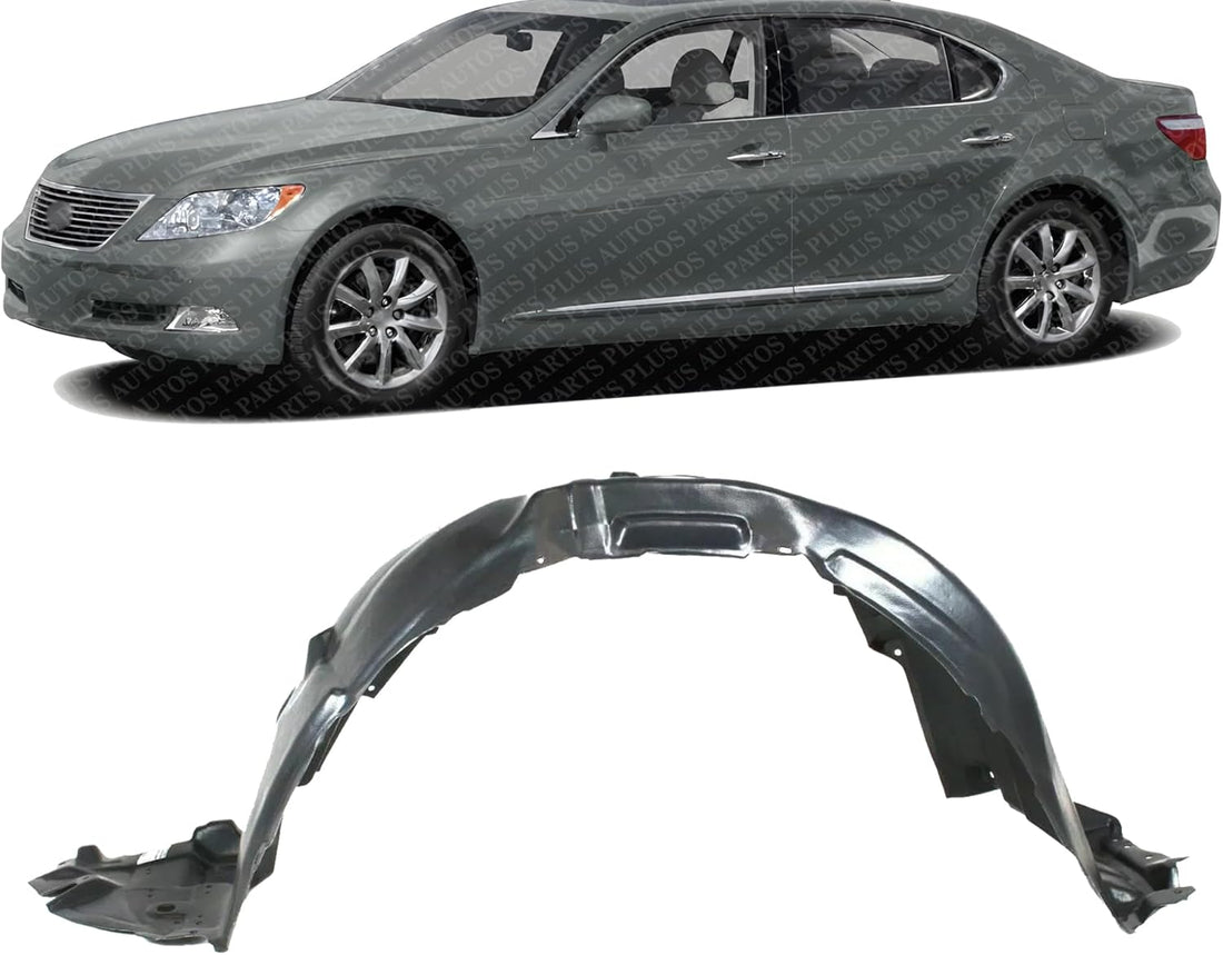 Front Fender Liner Left Driver Side Direct Replacement Compatible With 2007-2009 Lexus LS460 / LS600H LX1248105 5380650050