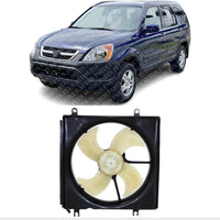 Front Radiator Cooling Fan & Motor Assembly Right passenger Side Direct Replacement Compatible With 1997-2001 Honda CR-V HO3115106 19015P3F004-PFM