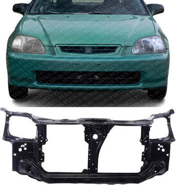 Front Radiator Support Assembly Steel Direct Replacement Compatible With 1996-1998 Honda Civic HO1225112 60400S01305ZZ
