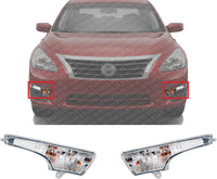 Set Of 2 Front Turn Signal Light Assembly Plastic Left Driver & Right Passenger Side Direct Replacement Compatible With 2013-2018 Nissan Altima NI2531118 NI2530118