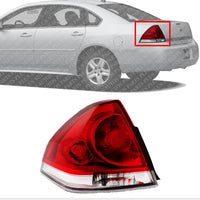 Tail Light Assembly Left Driver Side Direct Replacement Compatible With 2006-2013 Chevrolet Impala / 2014-2016 Limited GM2800193 25971597