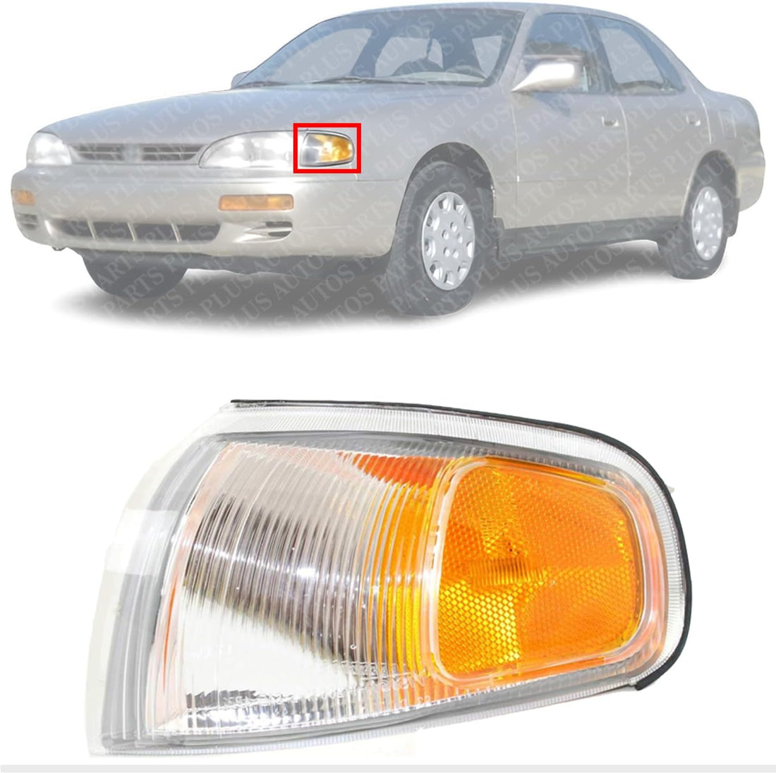 Front Corner Light Assembly Left Driver Side Direct Replacement Compatible With 1995-1996 Toyota Camry TO2520139 8162006020