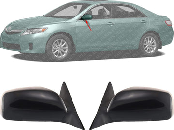 Front Power Mirror Non-Folding & Heated Primed Right Passenger & Left Driver Side Direct Replacement Compatible With Toyota Camry 2007-2011 TO1320215 TO1321215 8794006924 8791006925